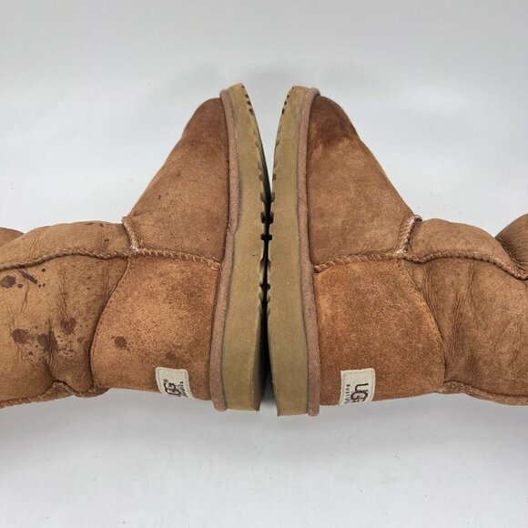 UGG Australia Bailey Button Women Size 7 Brown Mid Calf Winter Snow Boots 1873 - Picture 10 of 12